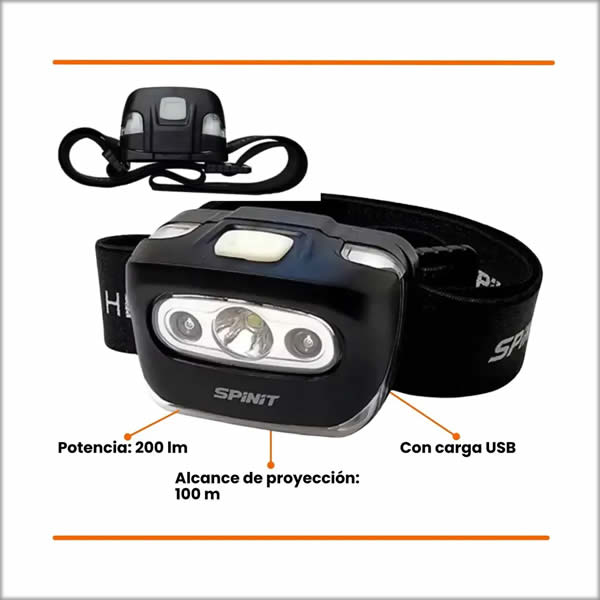 Linterna Spinit minera Art 185069 HL200R