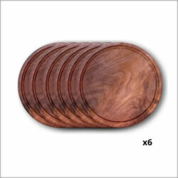 Platos de madera de algarrobo